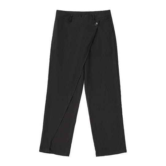 Men's Solid Color Casual Button-down Pants 9892050632888