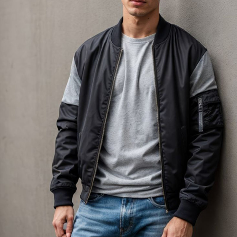 Men's Classic Casual Stand Collar Flight Jacket 9901326860472