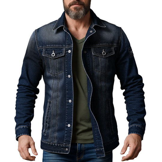 Men's Denim Casual Loose Jacket Dtt084606648