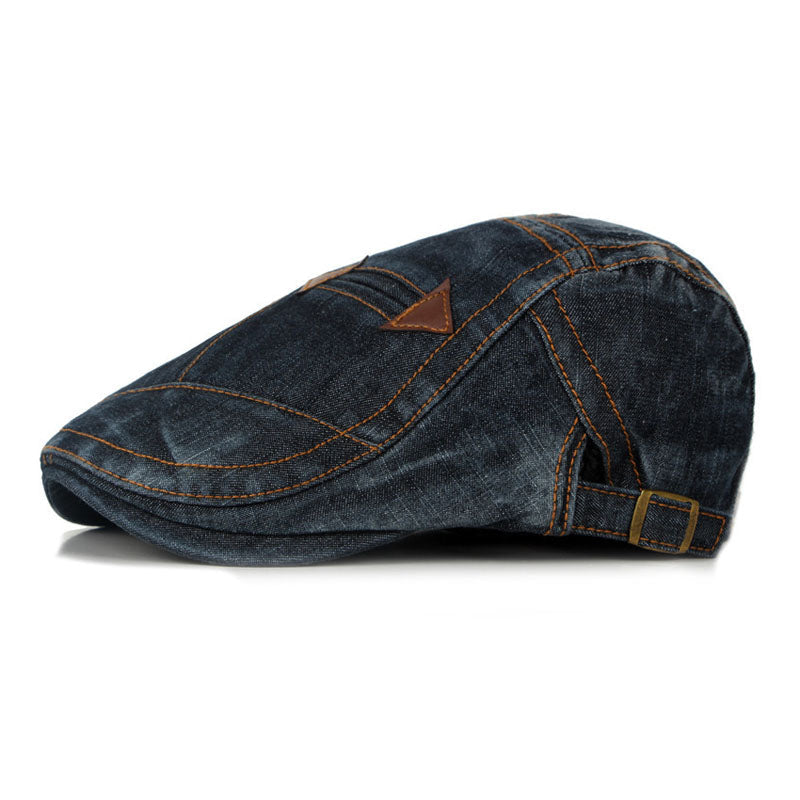 Men's Casual Outdoor Washed Distressed Denim Beret 9893976637624