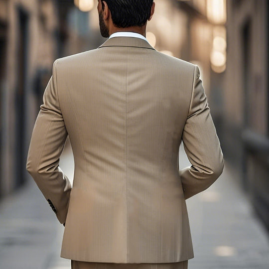 Men's Casual Breathable Cotton Notched Lapel Single Breasted Slim Fit Blazer DDT25052921