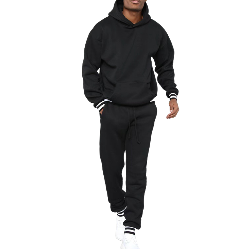 Men's Classic Casual Comfort Hooded Sweatshirt Cuffed Sweatpants 9901326631096
