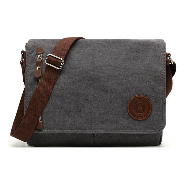 CASUAL DIAGONAL ZIP POCKET CANVAS BAG 9262188265656