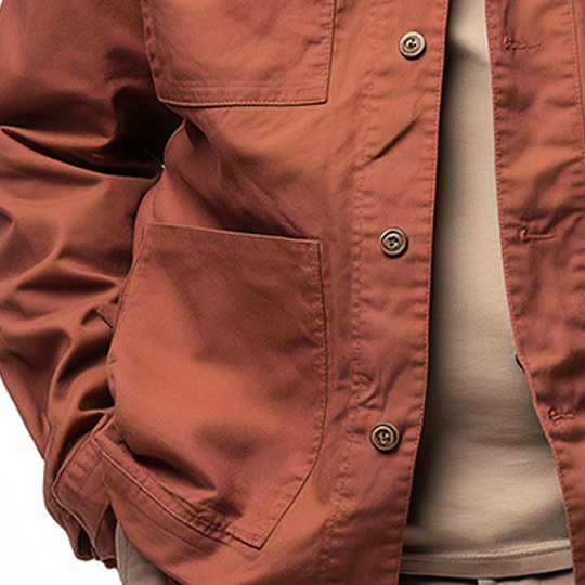 Men's Simple Solid Color Cotton Blend Jacket DTT25081107