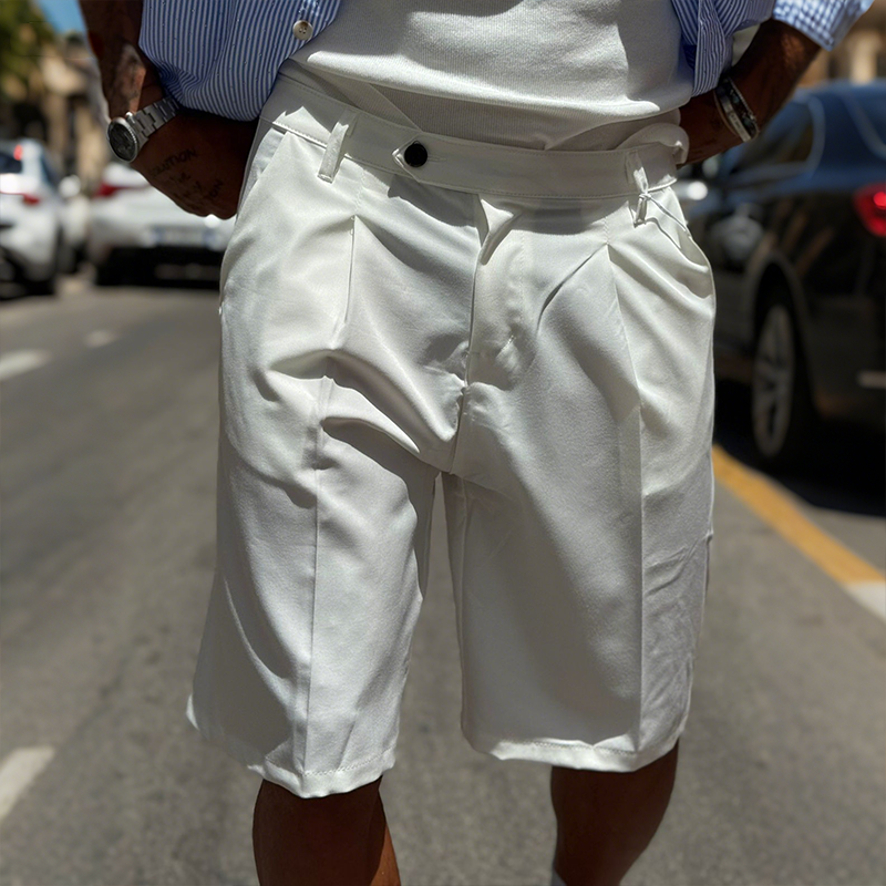 Men's Retro Casual Solid Color Shorts DTT25072820