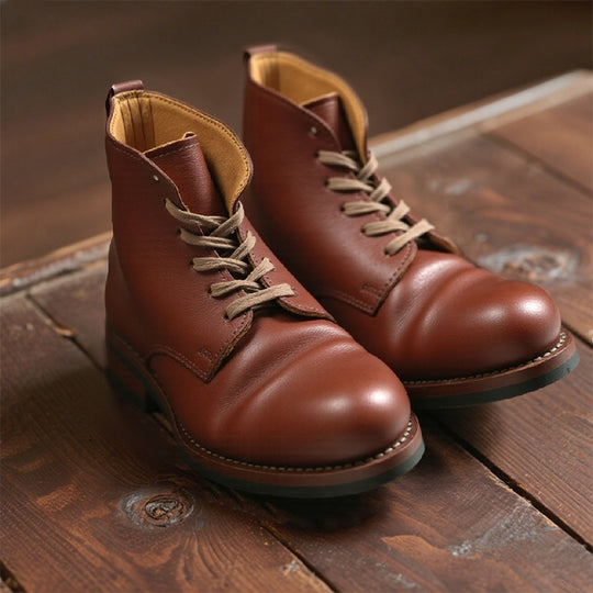 Men's Vintage Handmade Leather Lace Up Boots Dtt526967480