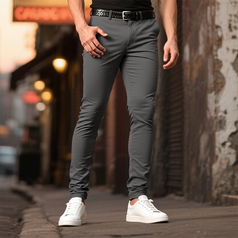 Men's Trousers Front Pocket Plain Comfort Breathable Casual Daily Holiday Fashion Basic Casual Pants Dtt555598008