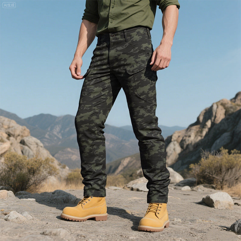 Men's Outdoor Camouflage Super Wear-Resistant Cargo Pants Dtt25081901