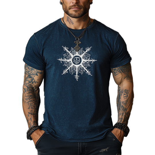 Men's Summer Fashion Printed Cotton Blend Short-Sleeved T-Shirt DTT25062710