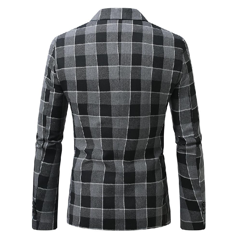 Men's Vintage Check Casual Blazer 9906104336568