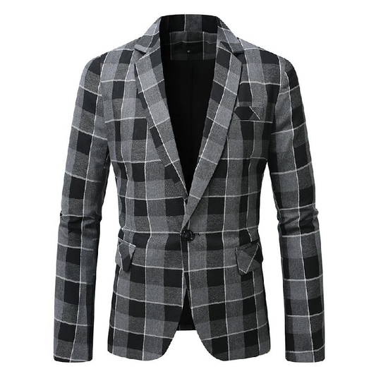 Men's Vintage Check Casual Blazer 9906104336568