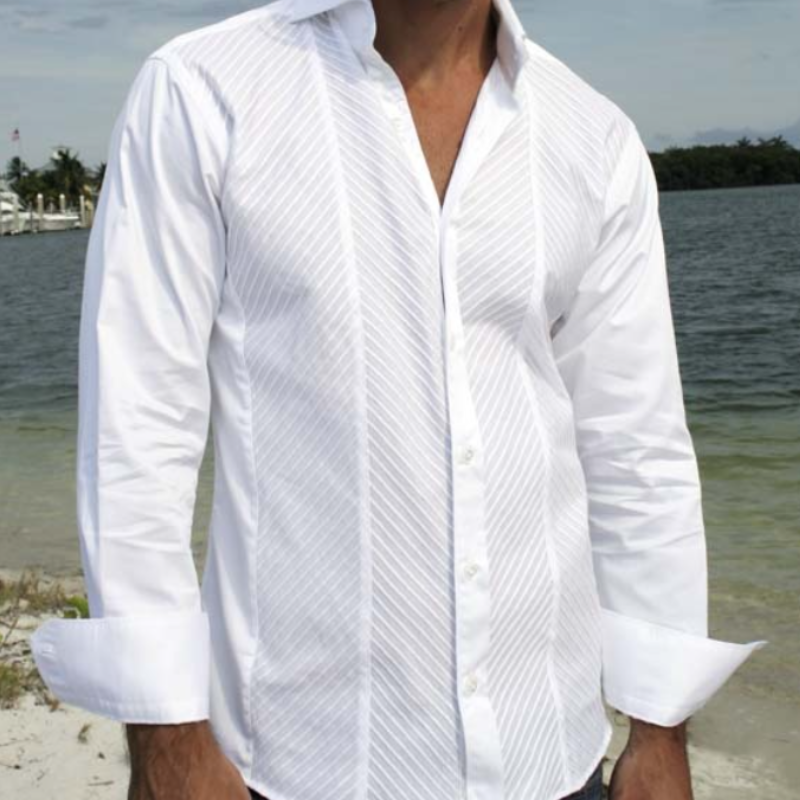 Men's Versatile Twill Lapel Long-sleeved Shirt 9892053319864