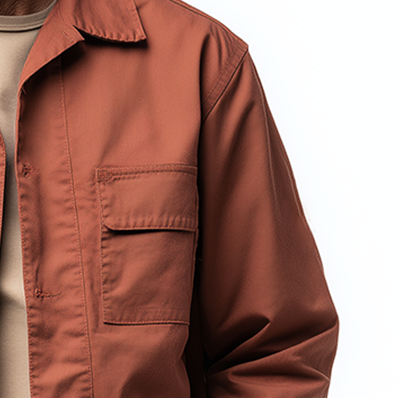 Men's Simple Solid Color Cotton Blend Jacket DTT25081107