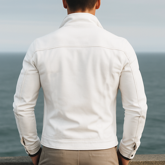 Men's Spring And Autumn Classic Stand Collar Button Cotton Jacket DTT25081212