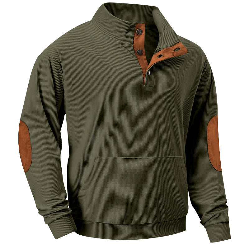Men's Corduroy Long Sleeve Pocket Hoodie 9879611703480