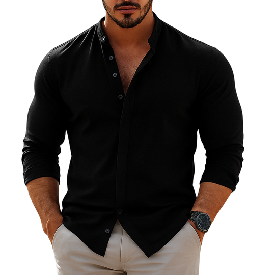 Men's Casual Loose Long Sleeve Shirt DTT25072903