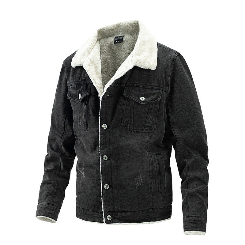 Men's Lapel Fleece Demin 9877945057464