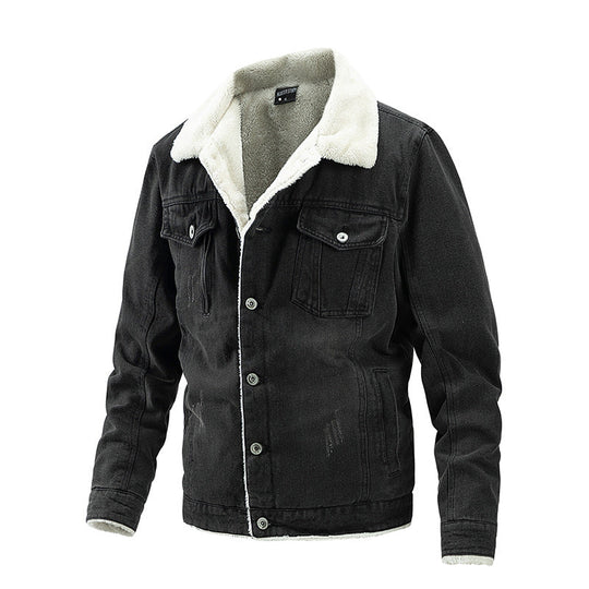 Men's Lapel Fleece Demin 9877945057464