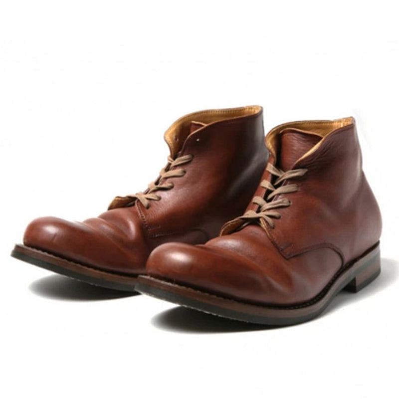 Men's Vintage Handmade Leather Lace Up Boots 9891526967480