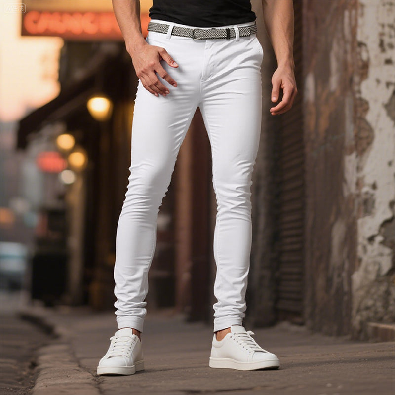 Men's Trousers Front Pocket Plain Comfort Breathable Casual Daily Holiday Fashion Basic Casual Pants Dtt555598008