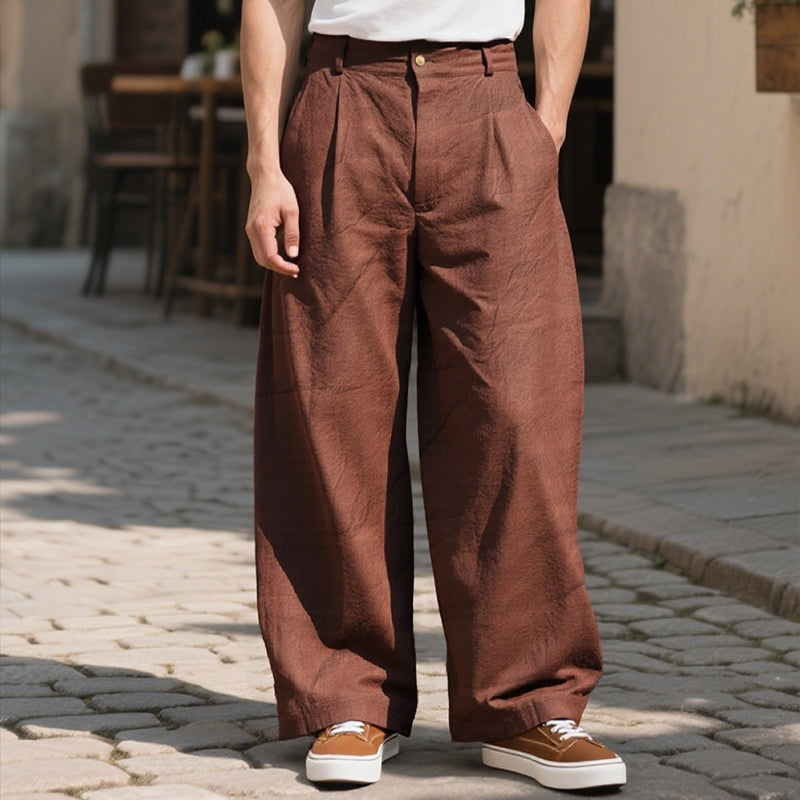 Men's Spring Fashion Casual Loose Cotton and Linen Pants Dtt358556856