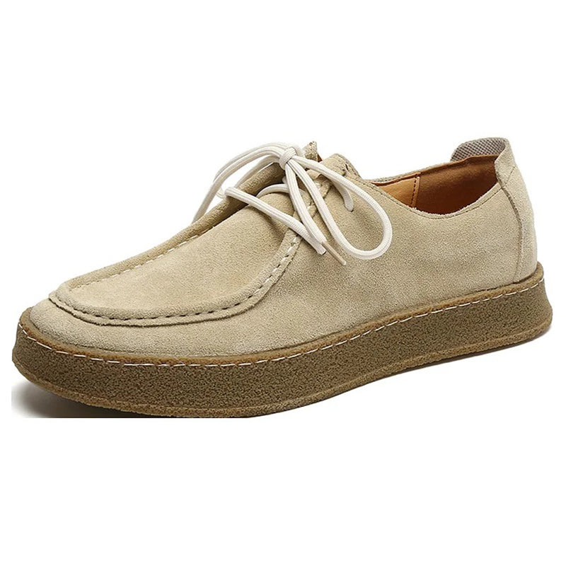 Men's Casual Fashion Cow Suede Genuine Leather Lace-Up Shoes 9891526738104