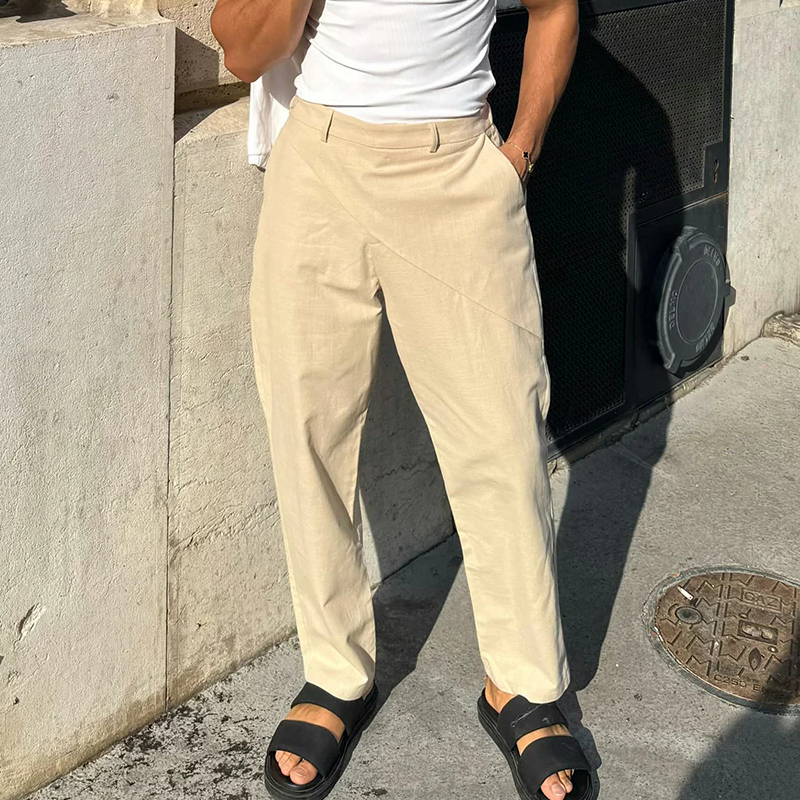 Men's Spring And Summer Fashion Cotton Blended Design Casual Pants DTT25070912