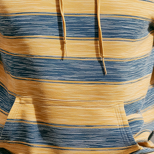Men's Fashion Striped Print Cotton Blend Hooded Sweatshirt DTT25081806