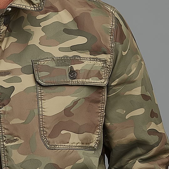 Men's Vintage Washed Camouflage Jacket DTT25081103