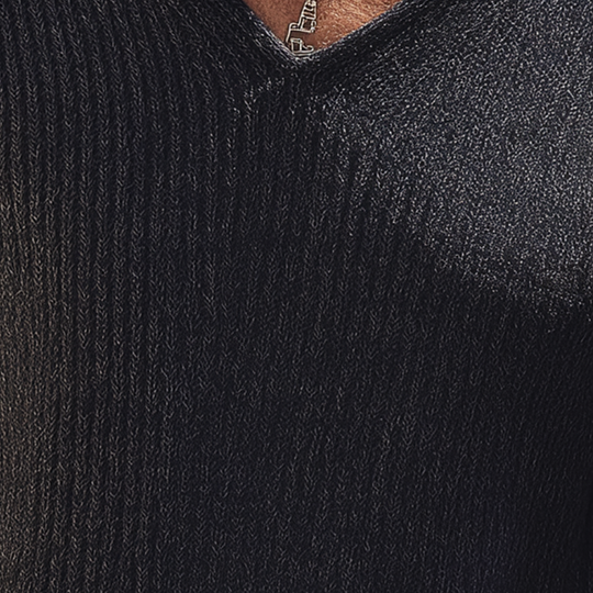 Men's Vintage Raw Edge Heathered Knitted Sweater DTT25081805