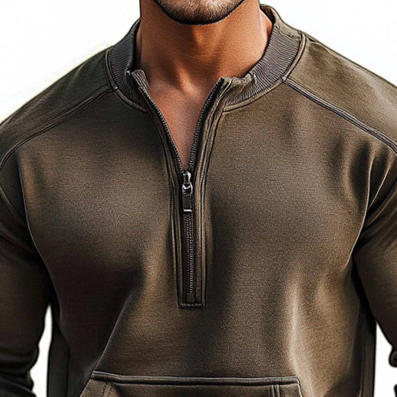 Men's Solid Color Crew Neck Long Sleeve Sweatshirt 9909010661560