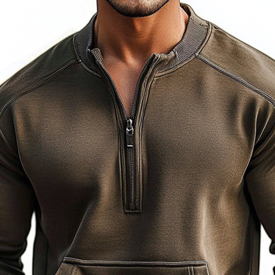 Men's Solid Color Crew Neck Long Sleeve Sweatshirt 9909010661560