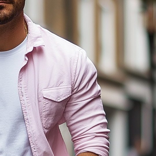 Men's Basic Solid Color Cotton Blend Long Sleeve Shirt DTT25072519