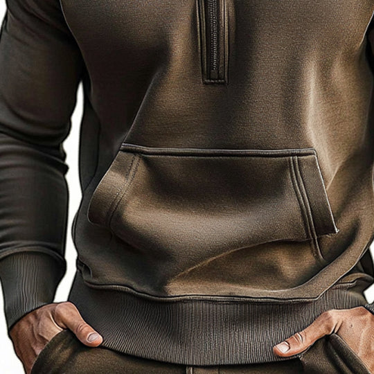 Men's Solid Color Crew Neck Long Sleeve Sweatshirt 9909010661560