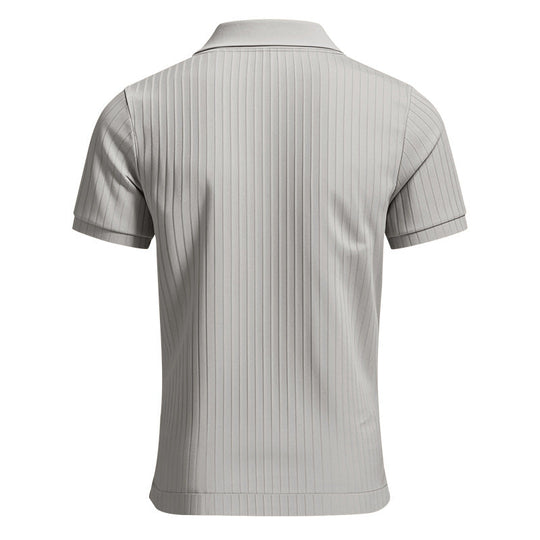 Men's Casual Elastic Lapel Short-sleeved POLO Shirt 9903258009784