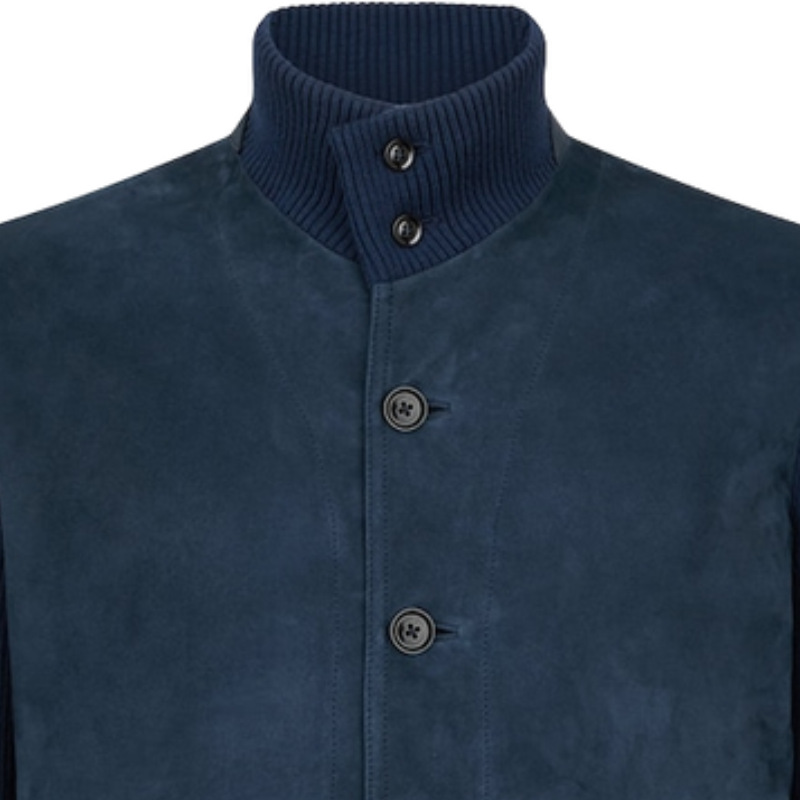 Men's Vintage Fashion Suede Stand Collar Jacket 9893975982264
