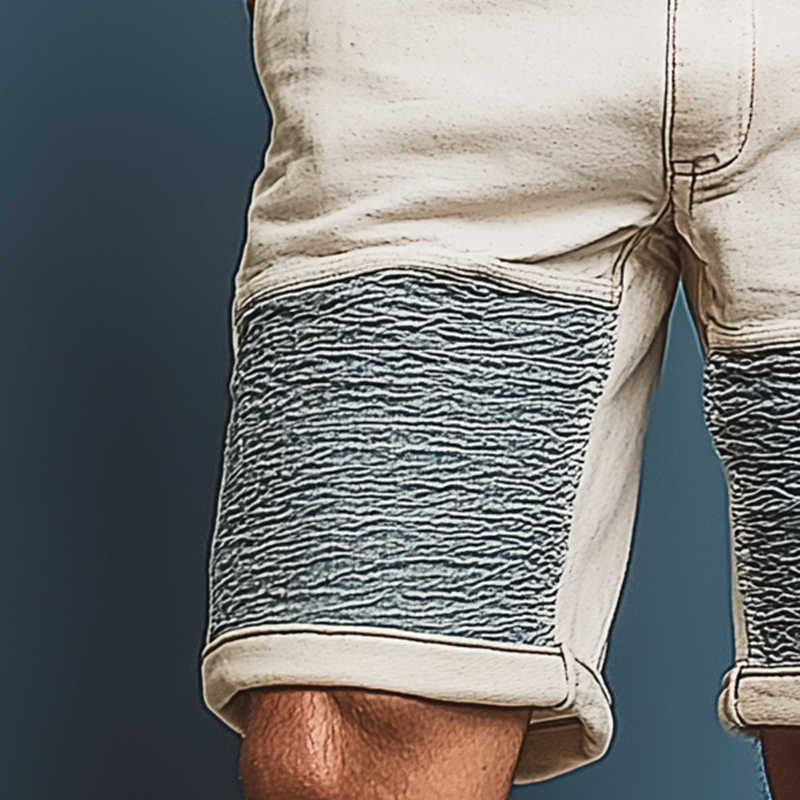 Men's Summer Fashion Patchwork Denim Casual Shorts DTT25062308