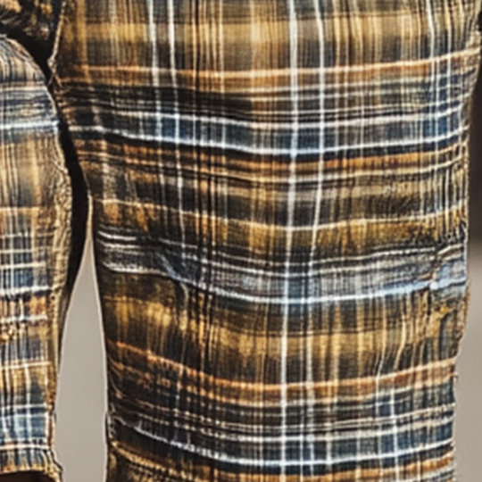 Men's Summer Cotton Blend Fashion Check Print Casual Shorts DTT25071715