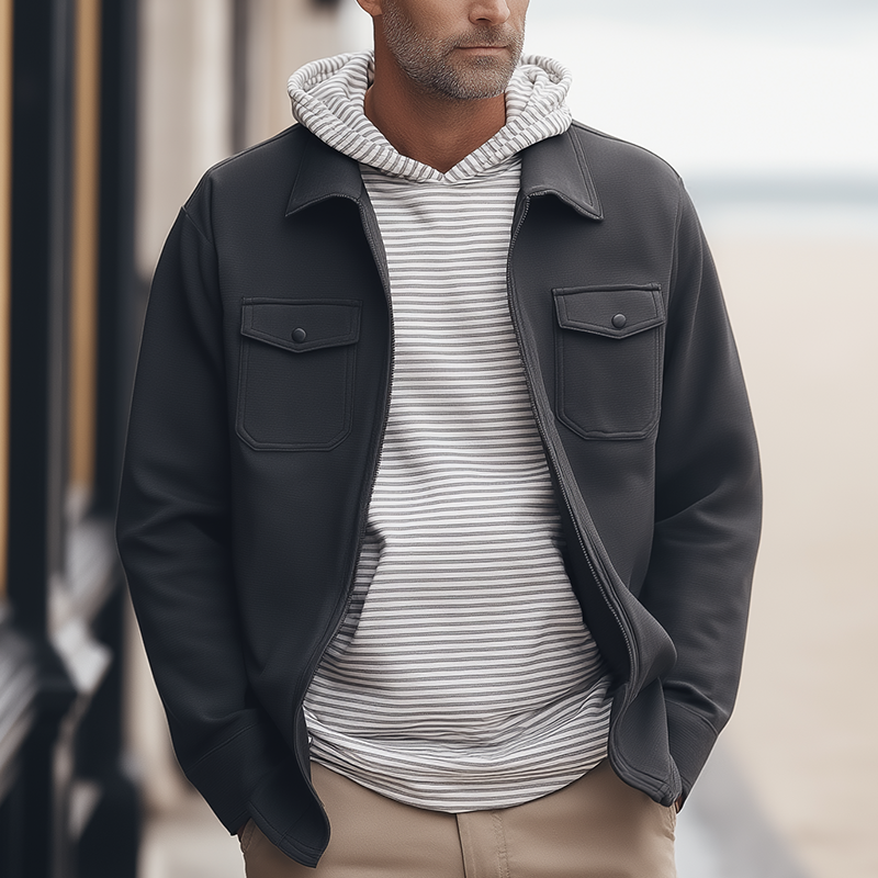 Men's Vintage Cotton Blend Jacket DTT25081811