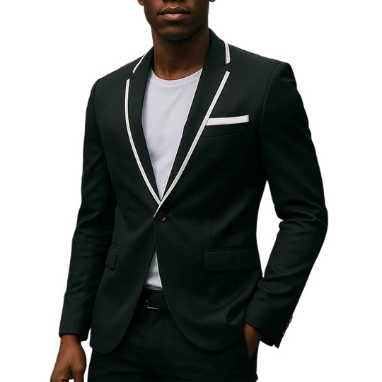 Men's Contrasting Color Casual Single-breasted Blazer DTT25072508