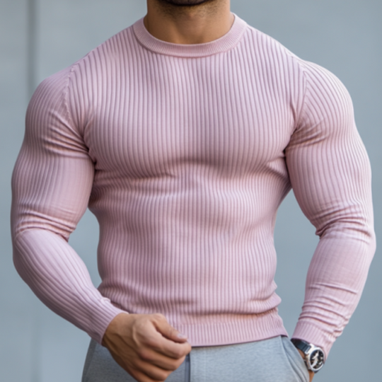 Men's Classic Casual Slim Fit Round Neck Long Sleeve Sweater 9906107547832