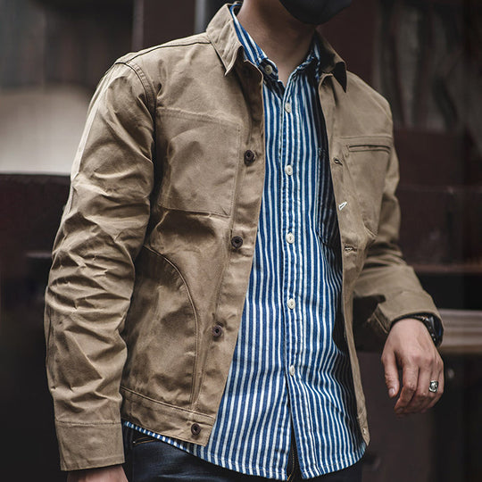 Men's Lapel Single Button Canvas 9878596616376