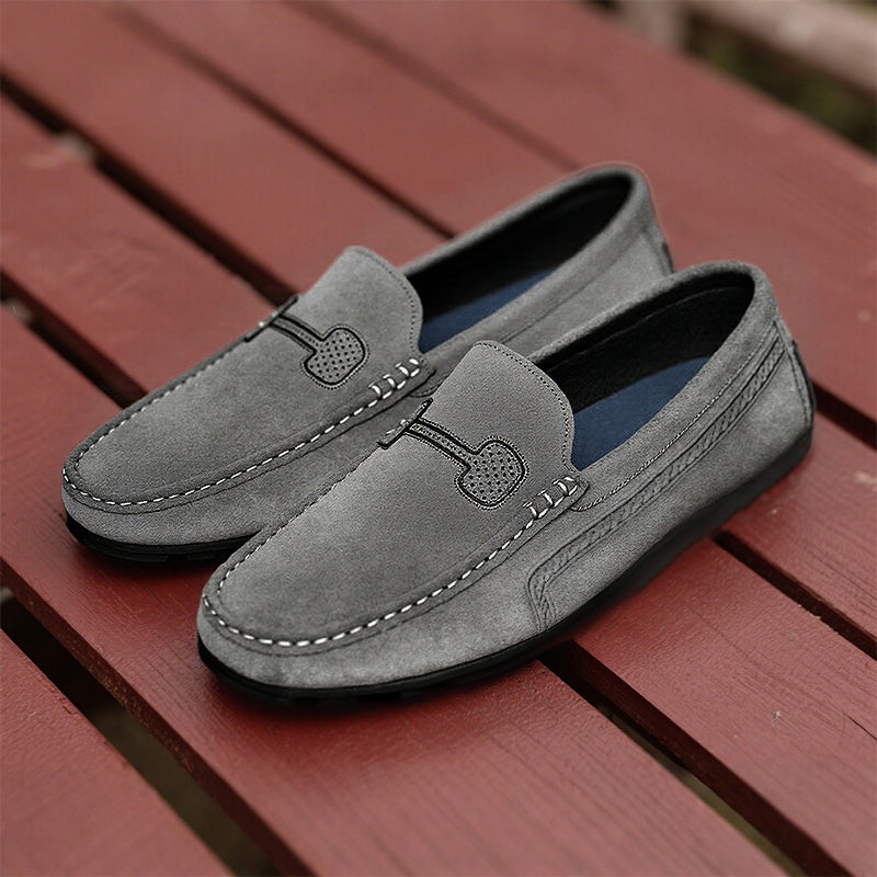 Men's Casual Solid Color Slip On Leather Flat Loafers Shoes Dtt555663544