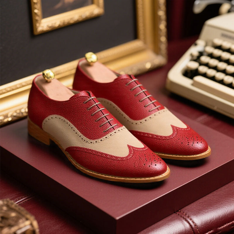 Men's Vintage Stitching Strappy Pointed Toe Oxford Shoes Dtt555466936