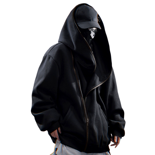 Men's Vintage Casual Cotton Blend Zip-Up Hooded Jacket 9909012857016