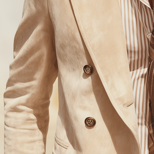 Men's Retro Elegant Faux Suede Loose Suit Jacket DTT25090415