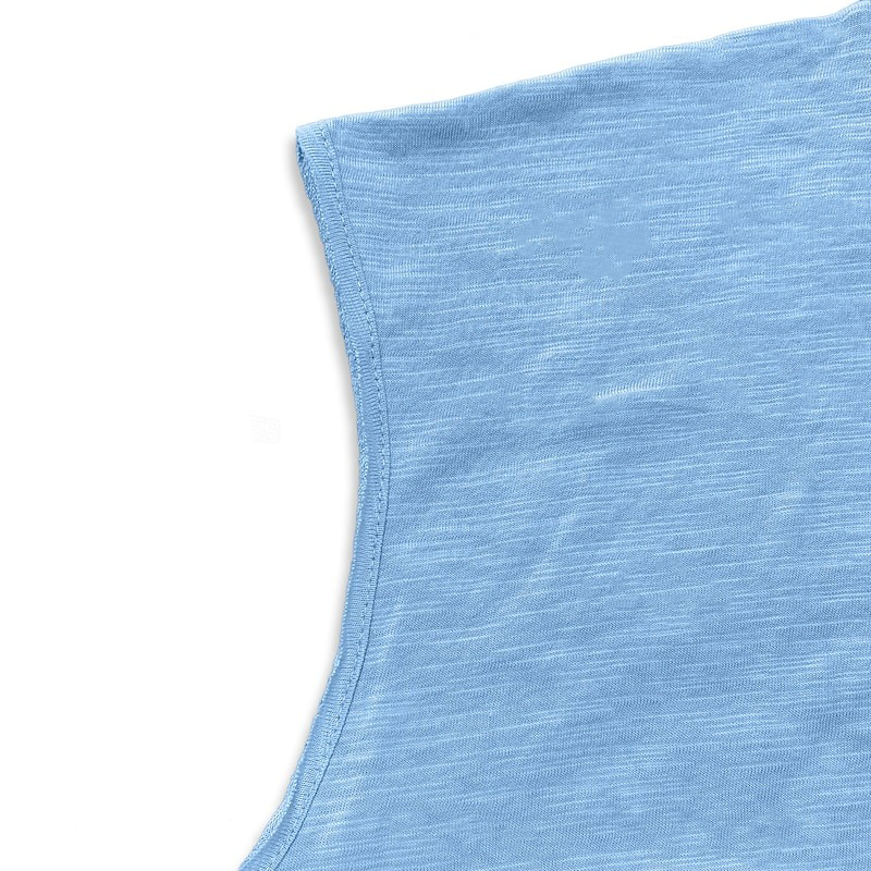Men's Solid Color Round Neck Cotton Blend Sleeveless T-Shirt DTT25072509