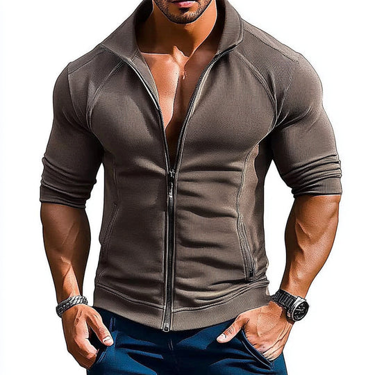 Men's Solid Collar Slim Jacket 9909011710136