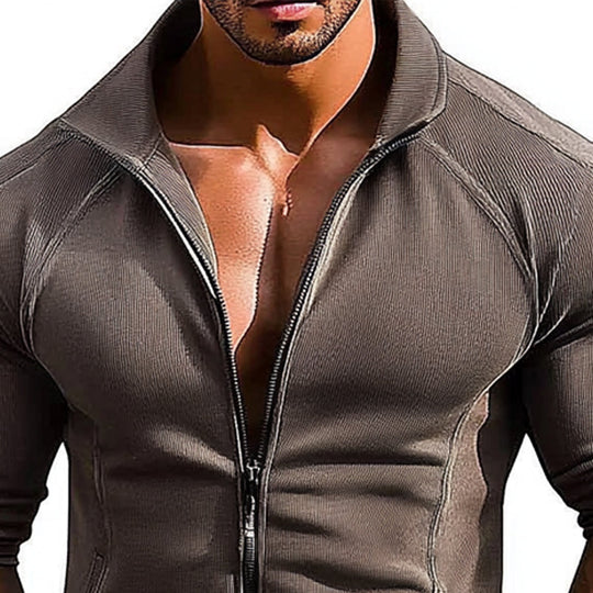 Men's Solid Collar Slim Jacket 9909011710136