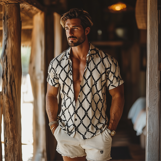Men's Printed Loose Short Sleeve T-Shirt DTT25062703
